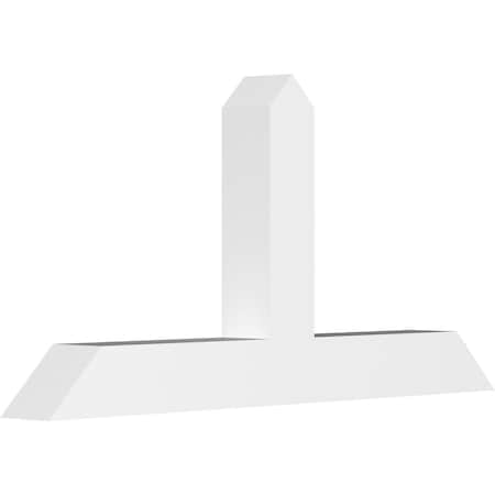 Ekena Millwork Portland Architectural Grade PVC Gable Bracket, 60"W x 30"H x 6"D x 6"F, 12/12 Pitch GBP060X30X0606POR00
